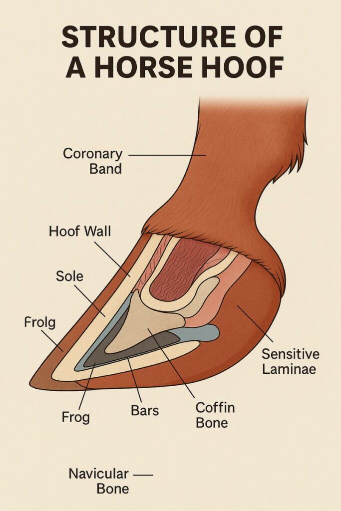 image about the structure of horse hoof