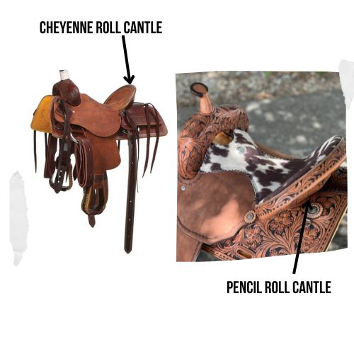 Cheyenne Roll Cantle Vs Pencil roll cantle
